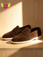 Leather Slip on Men Loafers Casual Shoes Soft Sole Moccasins
