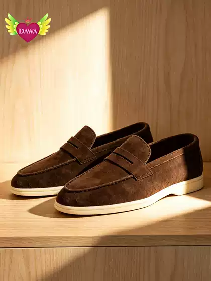 Leather Slip on Men Loafers Casual Shoes Soft Sole Moccasins