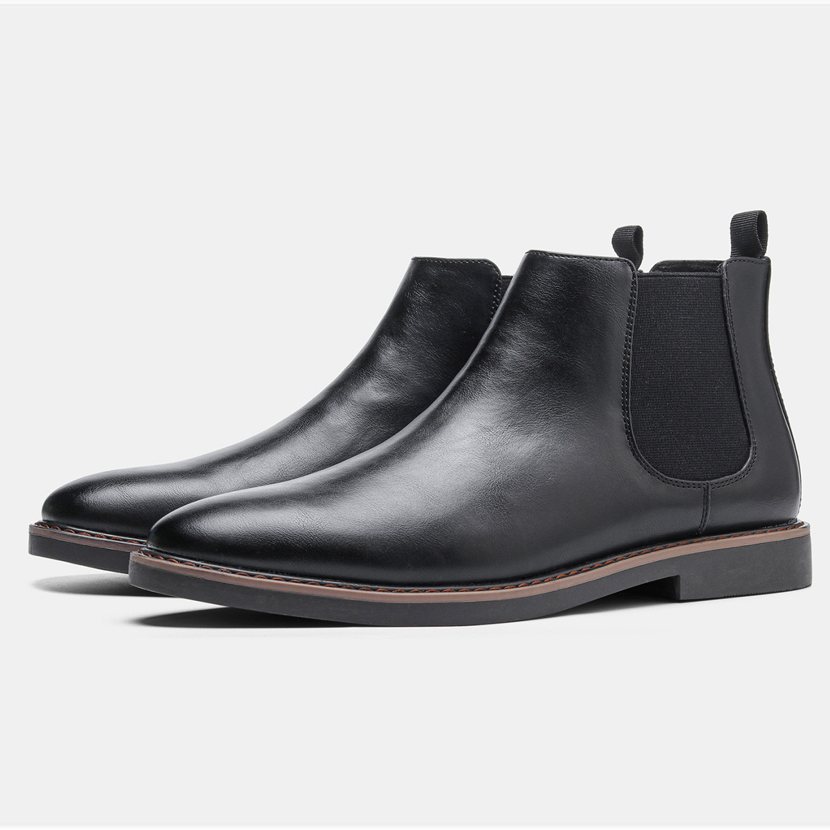 40~46 men chelsea boots fashion leather shoes 男士切尔西皮靴