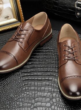 Men's Business Casual Derby Shoes Dress Shoe 男士休闲皮鞋