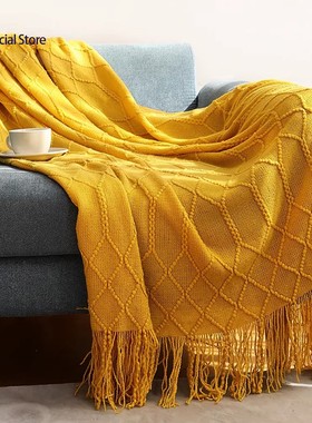 Waffle Blanket Nordic Decorative Blanket for Sofa Bed Throw