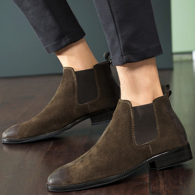 大码男鞋沙漠靴反绒皮切尔西短靴