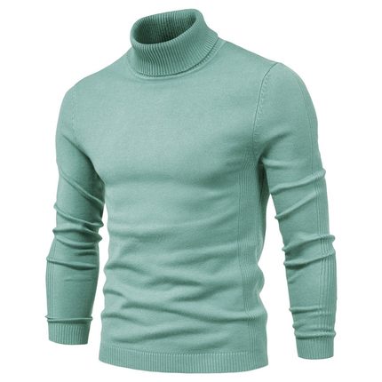 Winter Turtleneck Thick Mens Sweaters Casual Warm Pullover