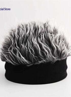 Baseball Cap Men Women Beanie Wig Hat Fun Short Hair Caps