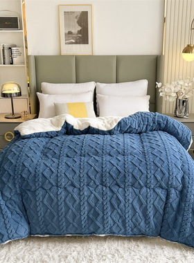 Duvet Velvet Quilt Warm Winter Wool Thick Blanket Comforter