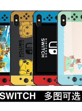 switch玻璃手机壳适用苹果16iphone15oppo华为荣耀vivo小米realme红米一加iqoo三星note13k70p60液态硅胶壳