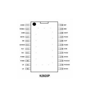 全新原装 FT2920P 内置BOOST升压G类7W音频功率放大器带ALC功
