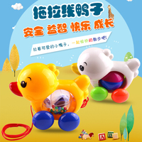 儿童拖拉小鸭子学步车宝宝1-3岁手拉绳拉线益智早教玩具智力