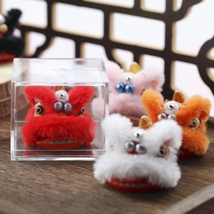 醒狮舞狮汽车摆件创意车载饰品装饰雄狮少年手办喜庆过年国潮摆件