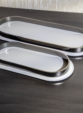 不锈钢皮革简约现代托盘