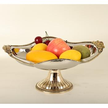 中古风复古风印度进口创意果盘摆件样板间售楼处高端黄铜水果盘