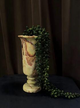 1米6天然玉石大号花瓶摆件