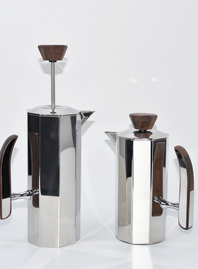 现代简约食用不锈钢高端咖啡壶组合装饰品样板间售楼处吧台咖啡壶