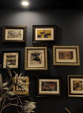 中古风复古风原创装饰画组合摆件老钱风样板房售楼处创意装饰画