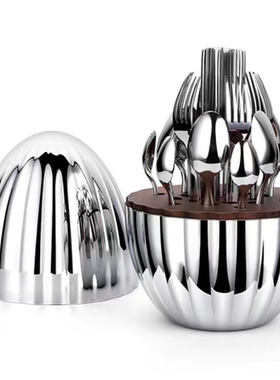 现代轻奢不锈钢刀叉收纳摆件