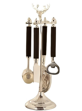 中古风复古风印度进口黄铜开酒器组合摆件样板间售楼处酒吧区饰品