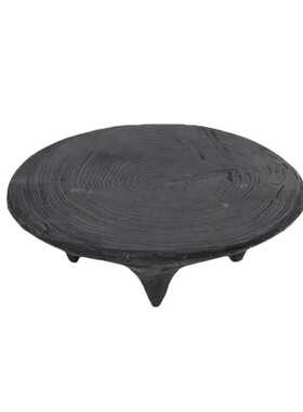 侘寂风碳化木榻榻米小茶几民宿样板间新中式实木飘窗小边几装饰品