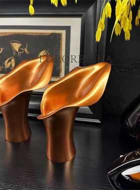 莉莉白客厅烛台铜制氛围感轻奢