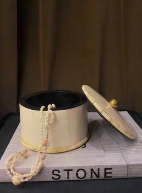 中古风复古风印度进口贝壳黄铜首饰盒样板间少众高端黄铜收纳盒