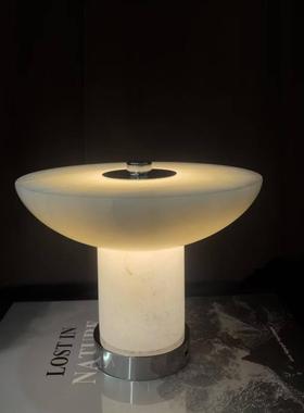 现代简约进口天然西班牙云石创意小台灯样板间售楼处卧室小众台灯