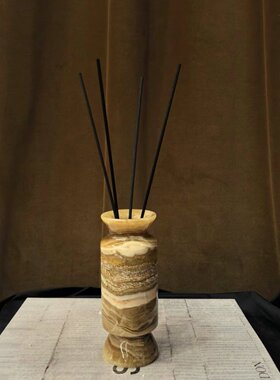 中古风复古风天然石材创意香薰摆件样板间售楼处少众高端浪漫香薰