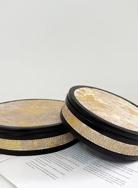 现代简约天然马毛储物盒样板间售楼处小众皮革马毛首饰盒装饰品