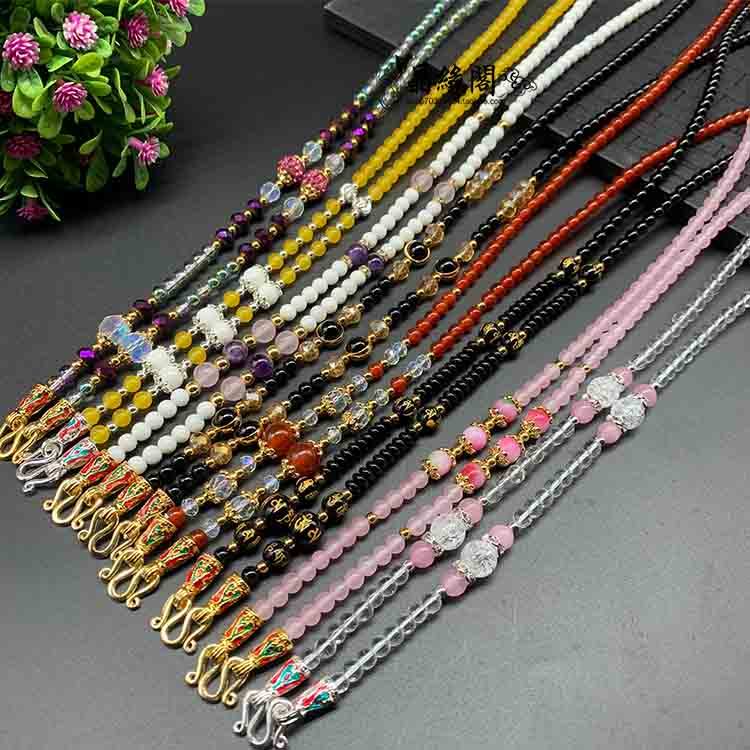 2021年4mm小佛牌新款泰国佛牌链子挂绳水晶男女链条绳子挂脖韩版