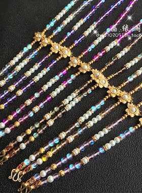 蝴蝶崇迪象神药师玛瑙水晶佛牌链