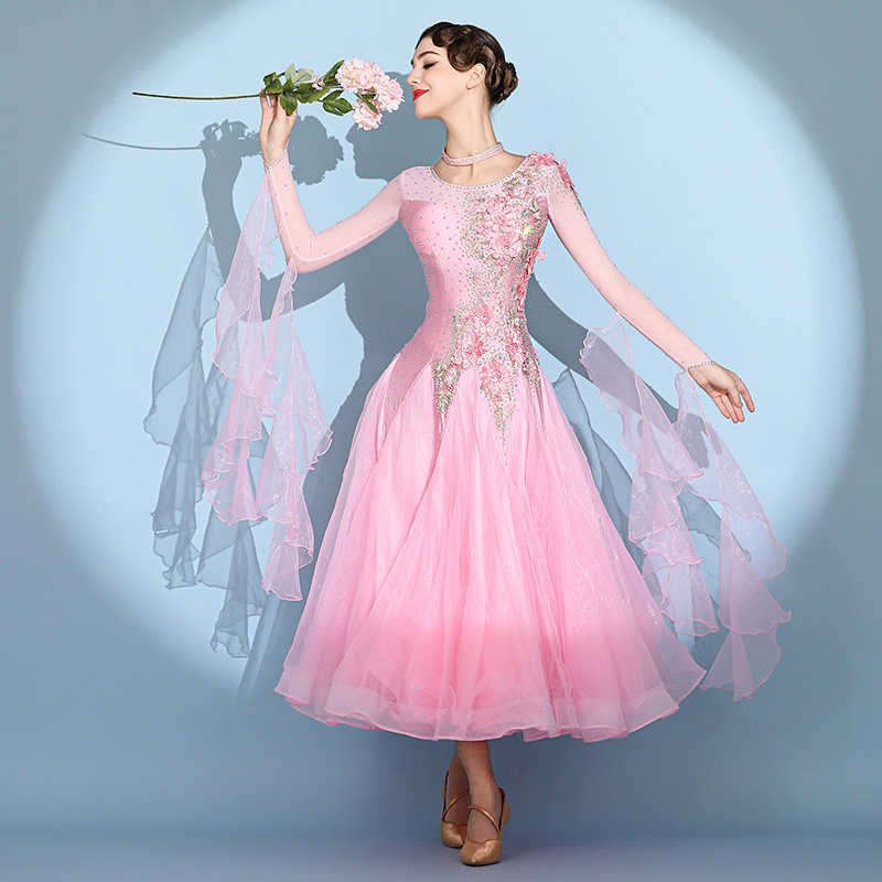 以琳飞儿国标摩登舞服装连衣裙