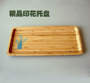 竹制功夫茶具托盘茶盘 果盘 餐具盘 纳物盘 大小号碳化竹制圆托盘
