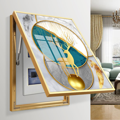 免打孔铝合金竖款电表箱装饰画