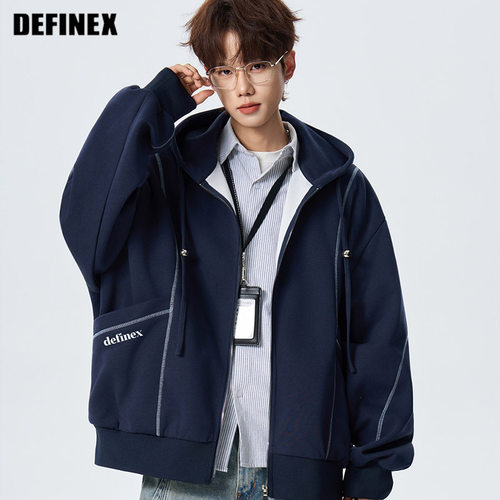 DEFINEX宽松撞色美式dx连帽外套