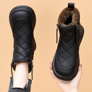 真皮平底雪地靴女2025新款冬季加绒加厚皮毛一体保暖棉鞋防水防滑