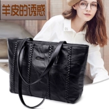 Плетеная модная вместительная и большая сумка на одно плечо, из натуральной кожи, в корейском стиле