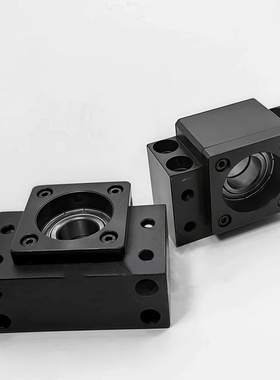 45钢方形滚珠丝杠支座组件侧面带孔型轴承固定侧LEB61支撑侧LEB71