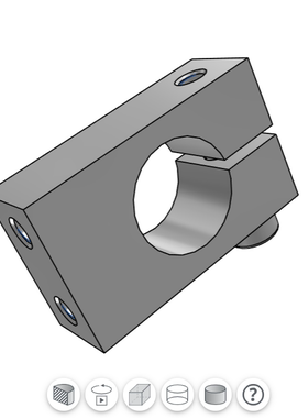 WQMU支柱固定夹带螺纹平行导向轴光轴支座管夹轴承座轴定位支架