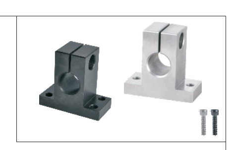 加厚T形导向轴支座开口型 GCY01-D20-H20GCY02GCY06GCY08-D25支座