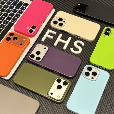 个性简约无边框纯色大孔适用iPhone苹果17promax手机壳16pro/151413软壳17pm/16pro/15p肤感磨砂新款
