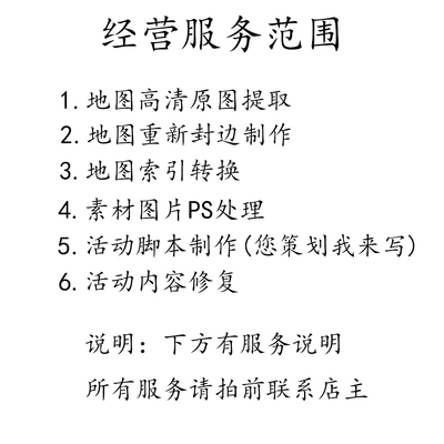 传奇索引修改  图片PS处理 地图重新制作及封边 活动制作与策划