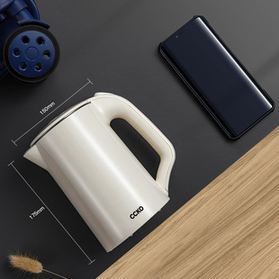 小型迷你便携烧水壶 CCKO旅行0.5L电热水壶304不锈钢内胆家用宿舍