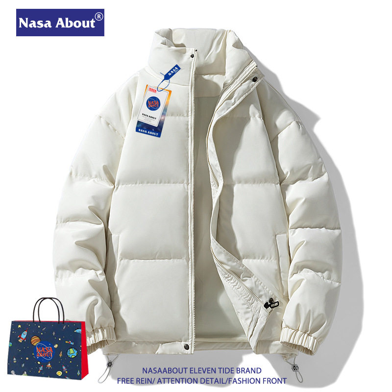 NASA立领羽绒棉服男女学生青年新款冬季加厚保暖潮流休闲情侣面包