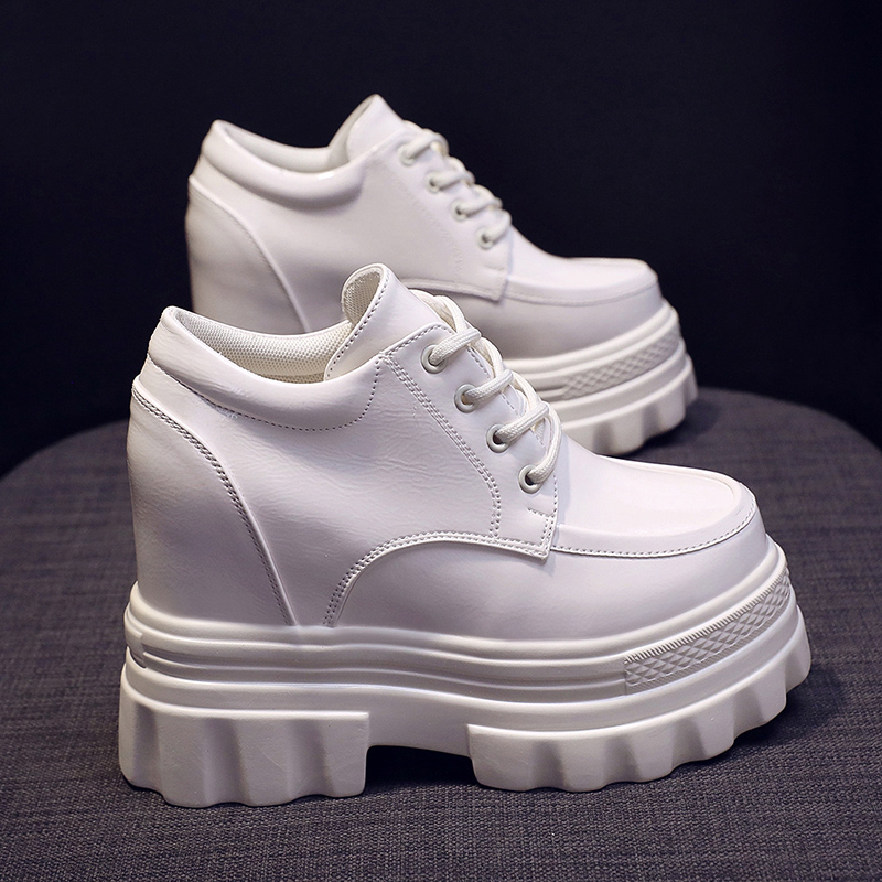 厚底小皮鞋小个子内增高女鞋10cm