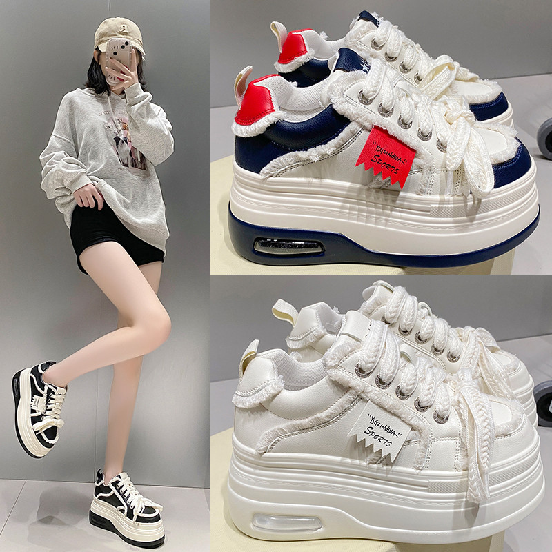 厚底松糕增高鞋子女2025爆款新款超火小白鞋百搭轻便运动休闲板鞋,女鞋,时尚休闲鞋,淘宝优惠券,粉丝福利购,淘宝优惠卷