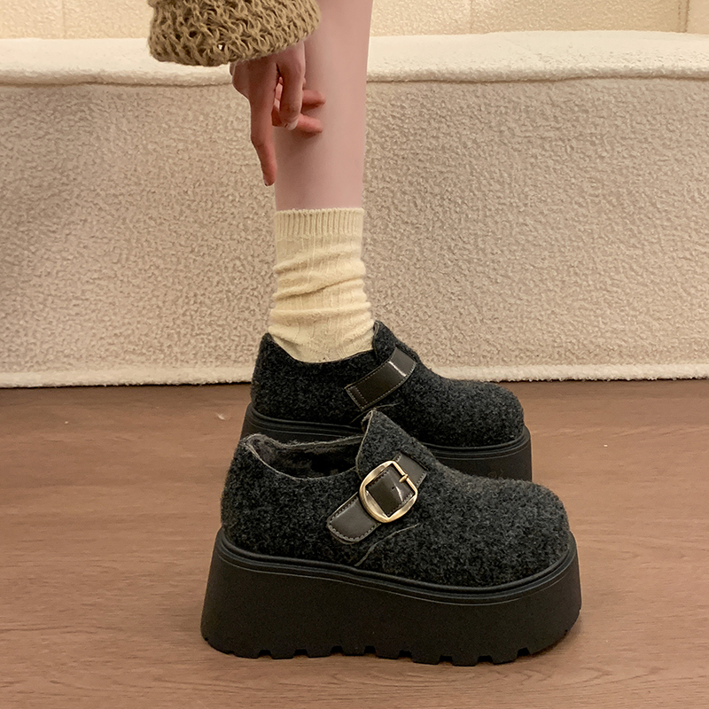 加绒保暖雪地棉鞋休闲乐福鞋