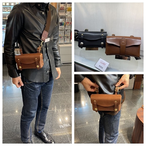 官方代理日本redmoon红月新款首发 rm-littleboy 牛皮腰包斜挎包
