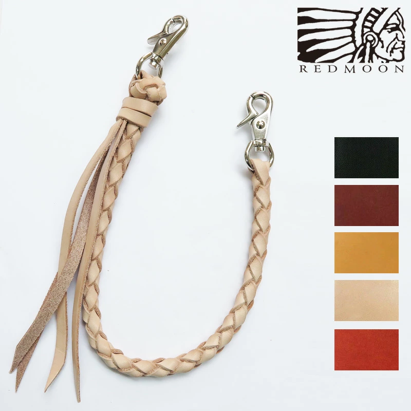 小扣机车财布钱包4股皮绳