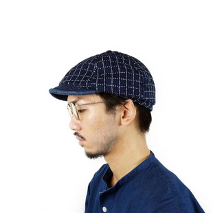 日本The Factory Made FM541纯棉100% 刺子可水洗休闲复古画家帽