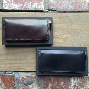 官方代理日本VASCO VSC-701ZC霍尔文Horween马臀皮长款拉链钱包