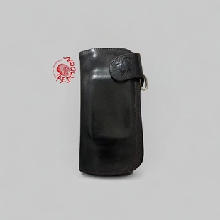 官方代理日本REDMOON红月CW-02RM真皮牛皮机车烧印长款财布钱包