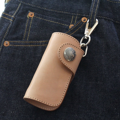 牛皮休闲男女加长版新款钥匙包